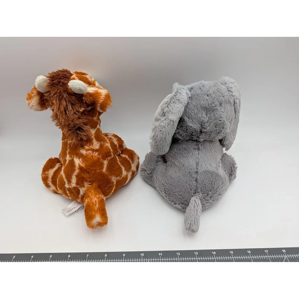Aurora Precious Moments Plush Elephant Giraffe Teardrop Eyes Lot of 2